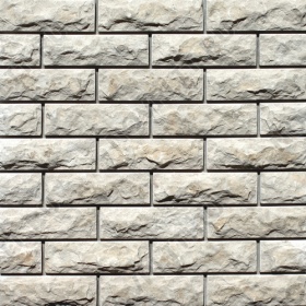 Камень под кирпич доломит бело серый "изборский" - 60х200 мм, со сколом, пиленый с 5 сторон