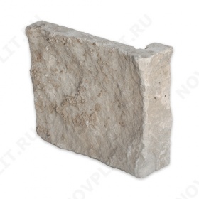 Угловой камень "Плитка" доломит бело серый "изборский" - 100хПогон мм, шуба, пиленый с 5 сторон