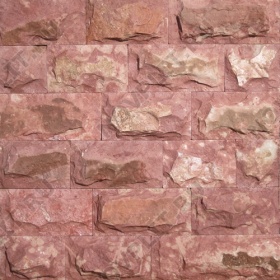 Плитка "Скала" доломит малиновый с розовым - 100хПогон мм, со сколом, пиленый с 5 сторон