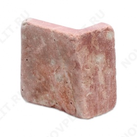 Угловой камень "Плитка" доломит малиновый с розовым - 100хПогонх20 мм, шуба, галтованный, пиленый с 5 сторон
