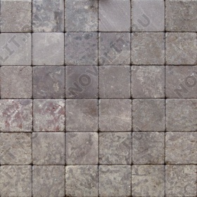 Камень для пола "Квадрат" доломит бурый "серо-малиновый" - 50х50х20 мм, галтованный, пиленый с 6 сторон