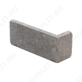 Угловой камень "Кирпич" доломит бурый "серо-малиновый" - 60х(50+150)х20 мм, галтованный, пиленый с 6 сторон