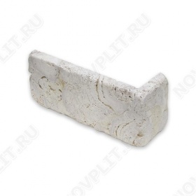 Угловой камень "Кирпич" доломит светло-серый "мустанг" - 60х(50+150)х20 мм, галтованный, пиленый с 6 сторон