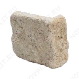 Угловой камень "Плитка" доломит кофейный - 100хПогонх20 мм, шуба, галтованный, пиленый с 5 сторон