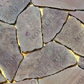 Камень "Брекчия" доломит бурый "серо-малиновый" - 20 мм, пиленая, пиленый с 2 сторон
