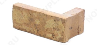 Угловой камень "Полоска" доломит желто-розовый "персик" - 40хПогон мм, шуба, пиленый с 5 сторон