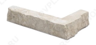 Угловой камень "Полоска" доломит бело серый "изборский" - 20хПогон мм, шуба, пиленый с 5 сторон