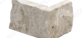 Угловой камень "Полоска" доломит бело серый "изборский" - 60хПогон мм, шуба, пиленый с 5 сторон