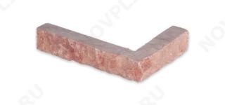 Угловой камень "Полоска" доломит малиновый с розовым - 30хПогон мм, шуба, пиленый с 5 сторон