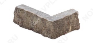Угловой камень "Стрелки" доломит бурый "серо-малиновый" - 30хПогон мм, шуба, пиленый с 3 сторон