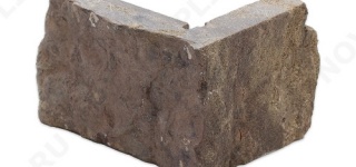 Угловой камень "Стрелки" доломит бурый "серо-малиновый" - 60хПогон мм, шуба, пиленый с 3 сторон