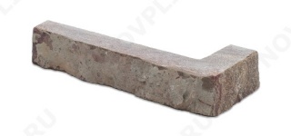 Угловой камень "Полоска" доломит бурый "серо-малиновый" - 20хПогон мм, шуба, пиленый с 5 сторон