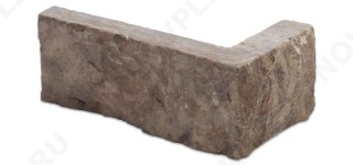 Угловой камень "Полоска" доломит бурый "серо-малиновый" - 40хПогон мм, шуба, пиленый с 5 сторон