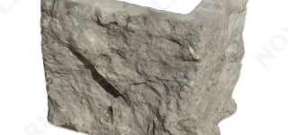 Угловой камень "Плитка" доломит серый - 100хПогон мм, шуба, пиленый с 5 сторон