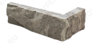 Угловой камень "Полоска" доломит серый - 40хПогон мм, шуба, пиленый с 5 сторон