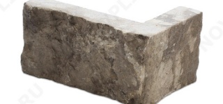 Угловой камень "Полоска" доломит серый - 60хПогон мм, шуба, пиленый с 5 сторон