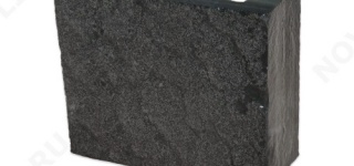 Угловой камень "Плитка" шунгит тёмно-серый (чёрный) - 100хПогон мм, шуба, пиленый с 5 сторон