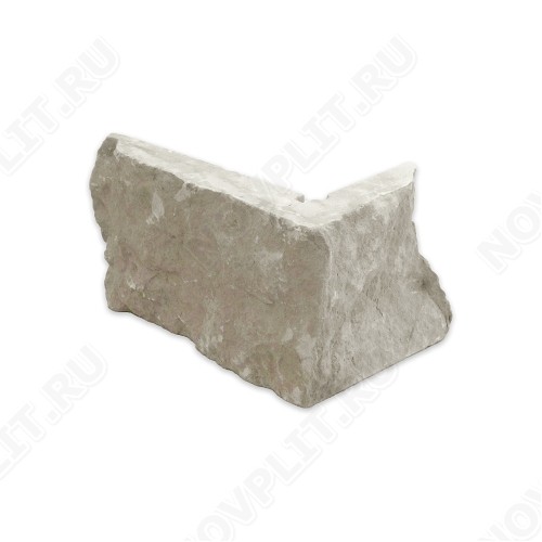 Угловой камень "Стрелки" доломит бело серый "изборский" - 60хПогон мм, шуба, пиленый с 3 сторон