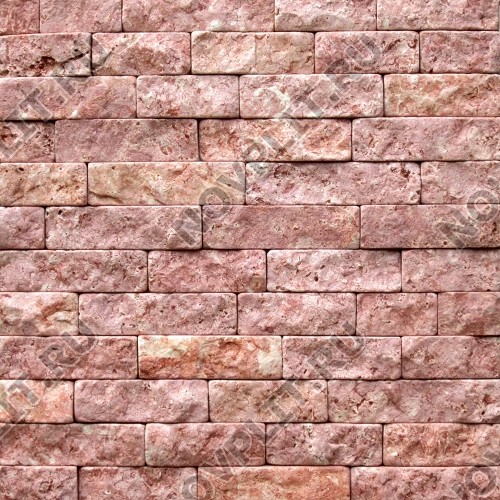 Камень лапша "Полоска" доломит малиновый с розовым - 50хПогон мм, шуба, галтованный, пиленый с 5 сторон