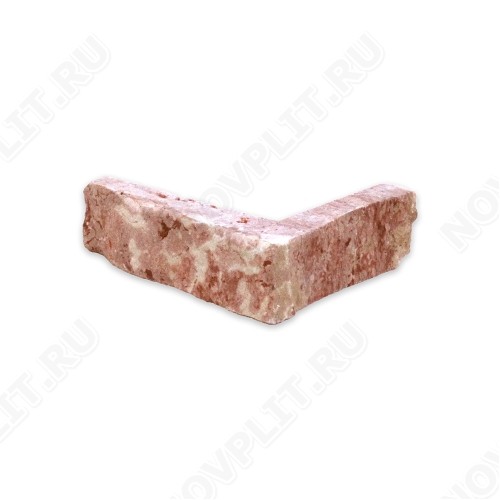 Угловой камень "Стрелки" доломит малиновый с розовым - 30хПогон мм, шуба, пиленый с 3 сторон
