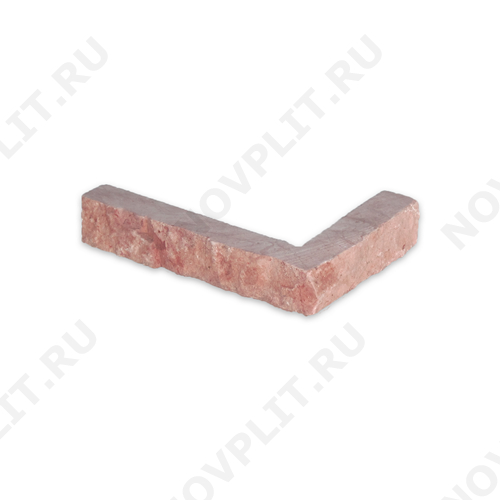 Угловой камень "Полоска" доломит малиновый с розовым - 20хПогон мм, шуба, пиленый с 5 сторон