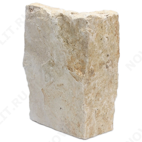 Угловой камень "Плитняк" доломит бежевый - Погонх30 мм, шуба, пиленый с 1 стороны