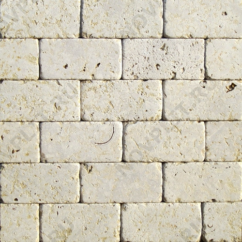 Камень для пола "Кирпич" доломит серый с желтым - 200х100х20 мм, галтованный, пиленый с 6 сторон