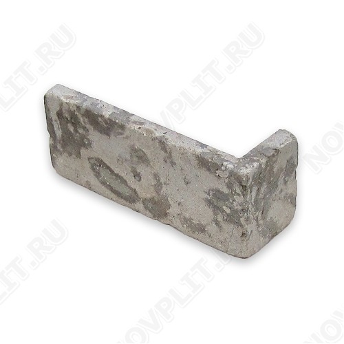 Угловой камень "Кирпич" доломит серый - 60х(50+150)х15 мм, галтованный, пиленый с 6 сторон