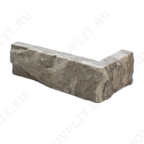 Угловой камень "Полоска" доломит серый - 40хПогон мм, шуба, пиленый с 5 сторон