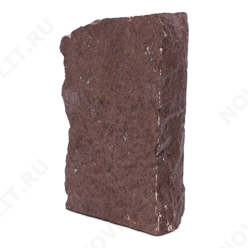 Угловой камень "Плитняк" лемезит бордовый - Погонх30 мм, шуба, пиленый с 1 стороны
