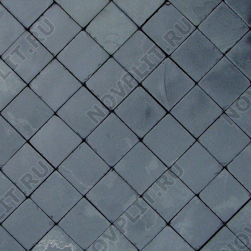 Брусчатка "Квадрат" шунгит тёмно-серый (чёрный) - 50х50х30 мм, галтованный, пиленый с 6 сторон